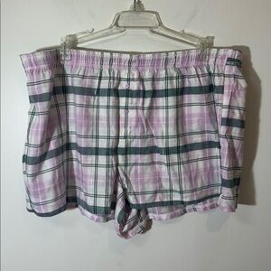 NWT Victoria’s Secret PINK Plaid boxer sleep shorts